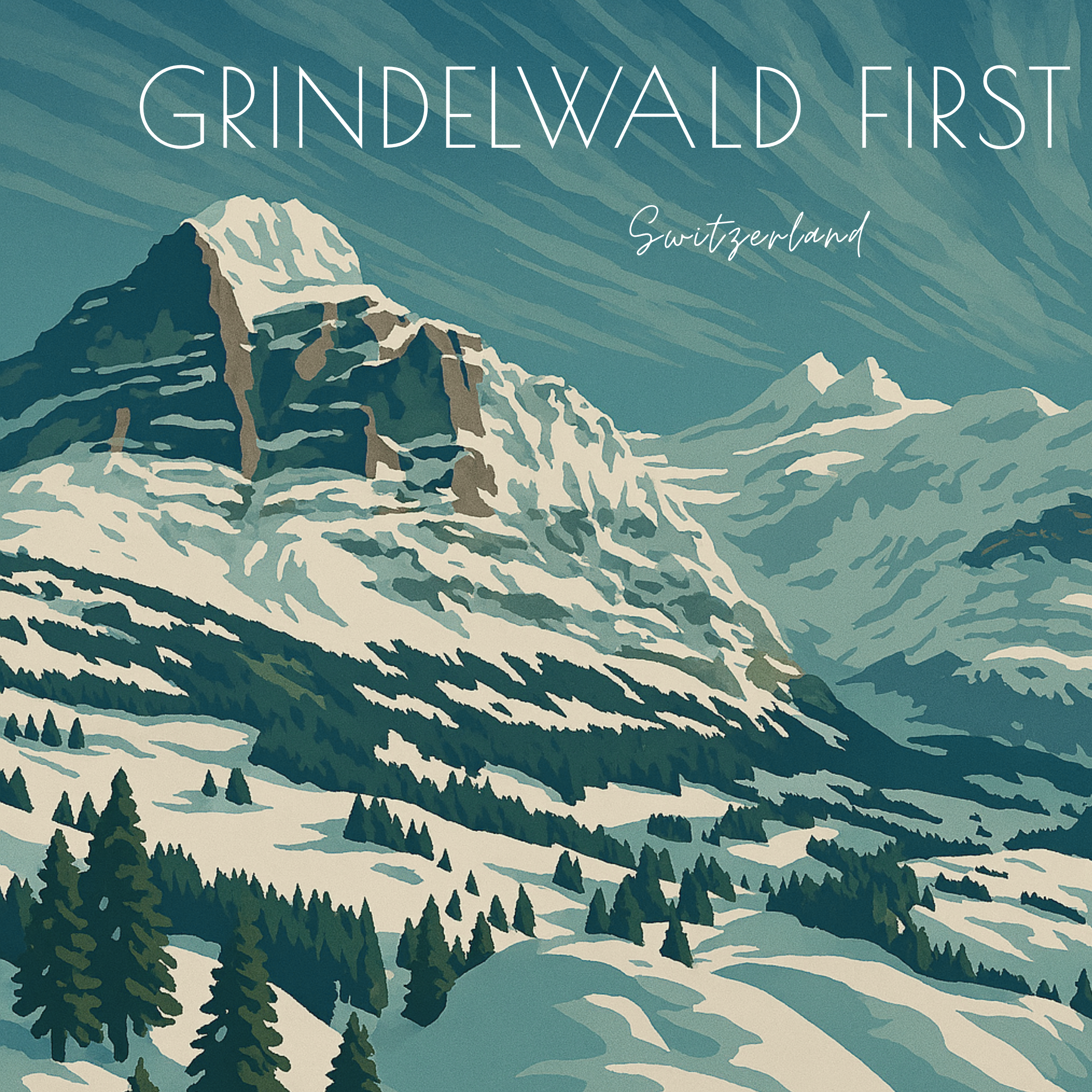 Travel Magnet - Switzerland Collection - 2.5x2.5