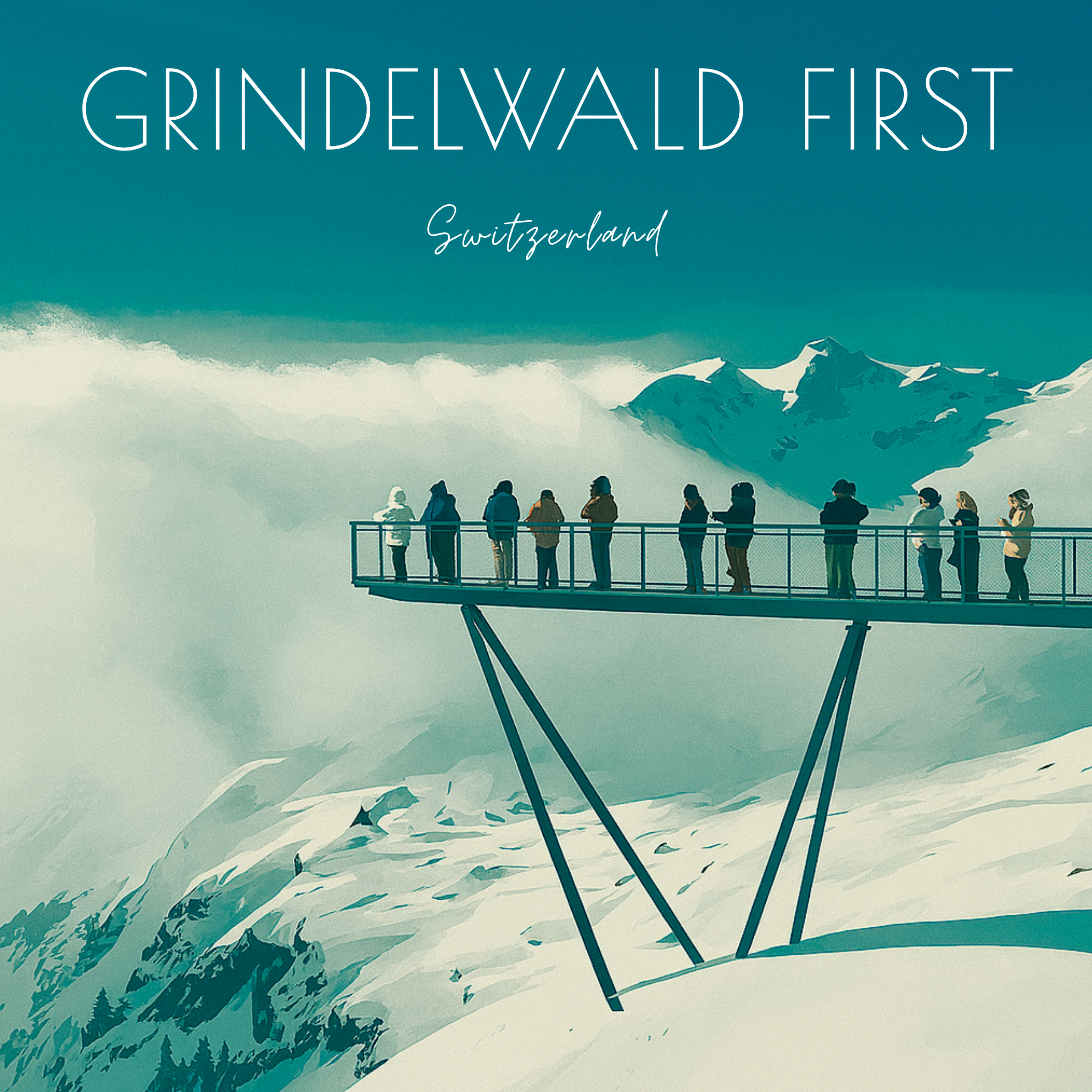 Travel Magnet - Switzerland Collection - 2.5x2.5