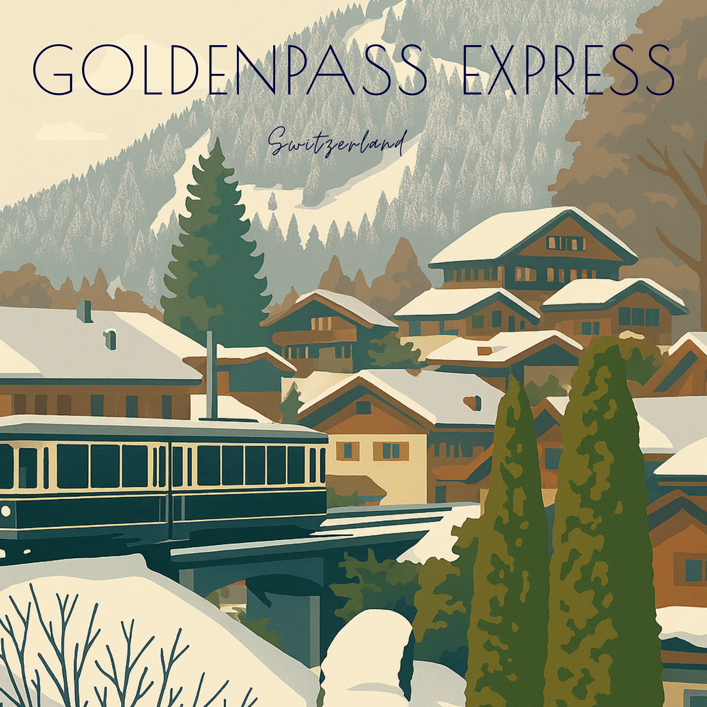 Travel Magnet - Switzerland Collection - 2.5x2.5