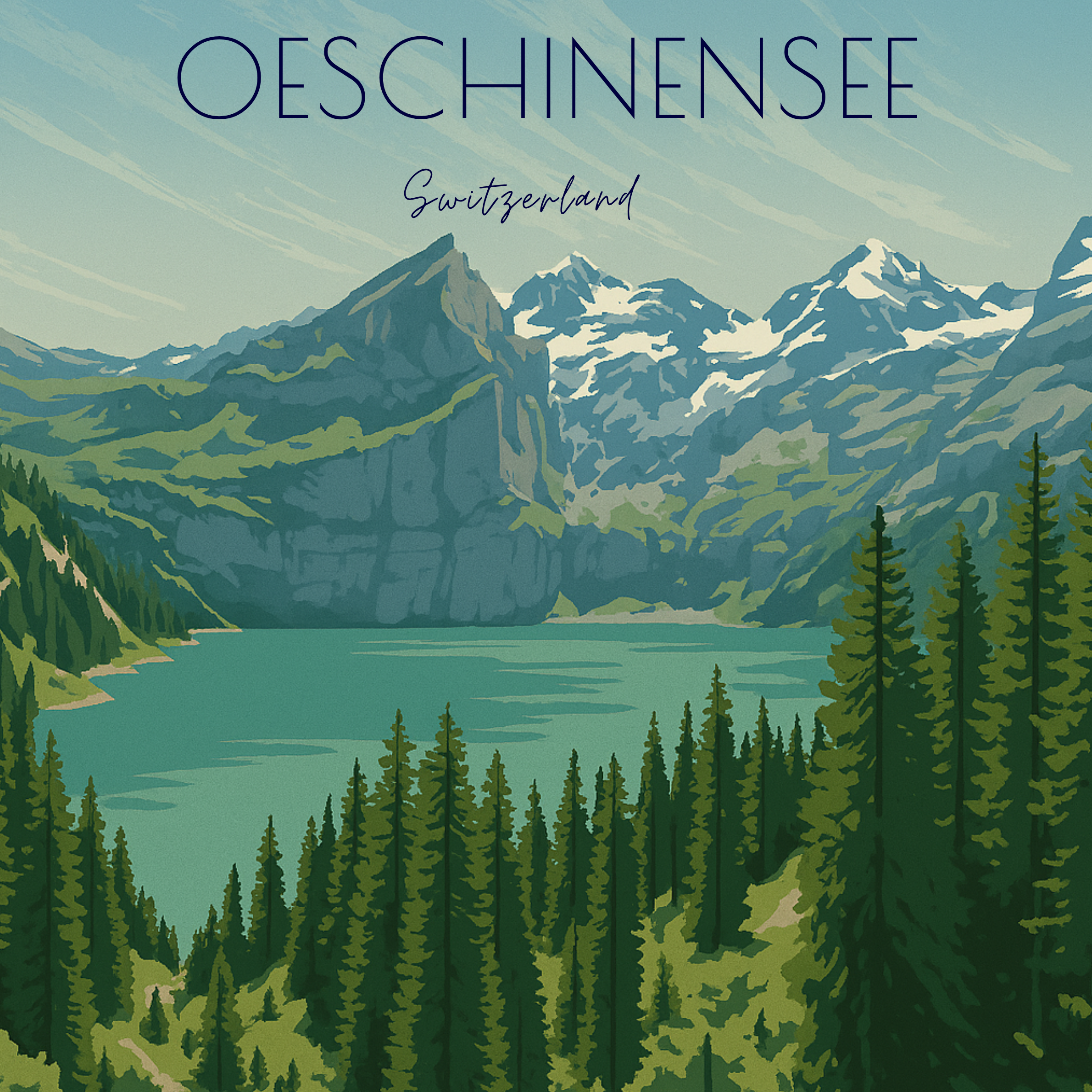 Travel Magnet - Switzerland Collection - 2.5x2.5