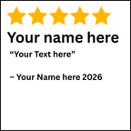 2.5” x 2.5” Square - Personalised Review Magnet