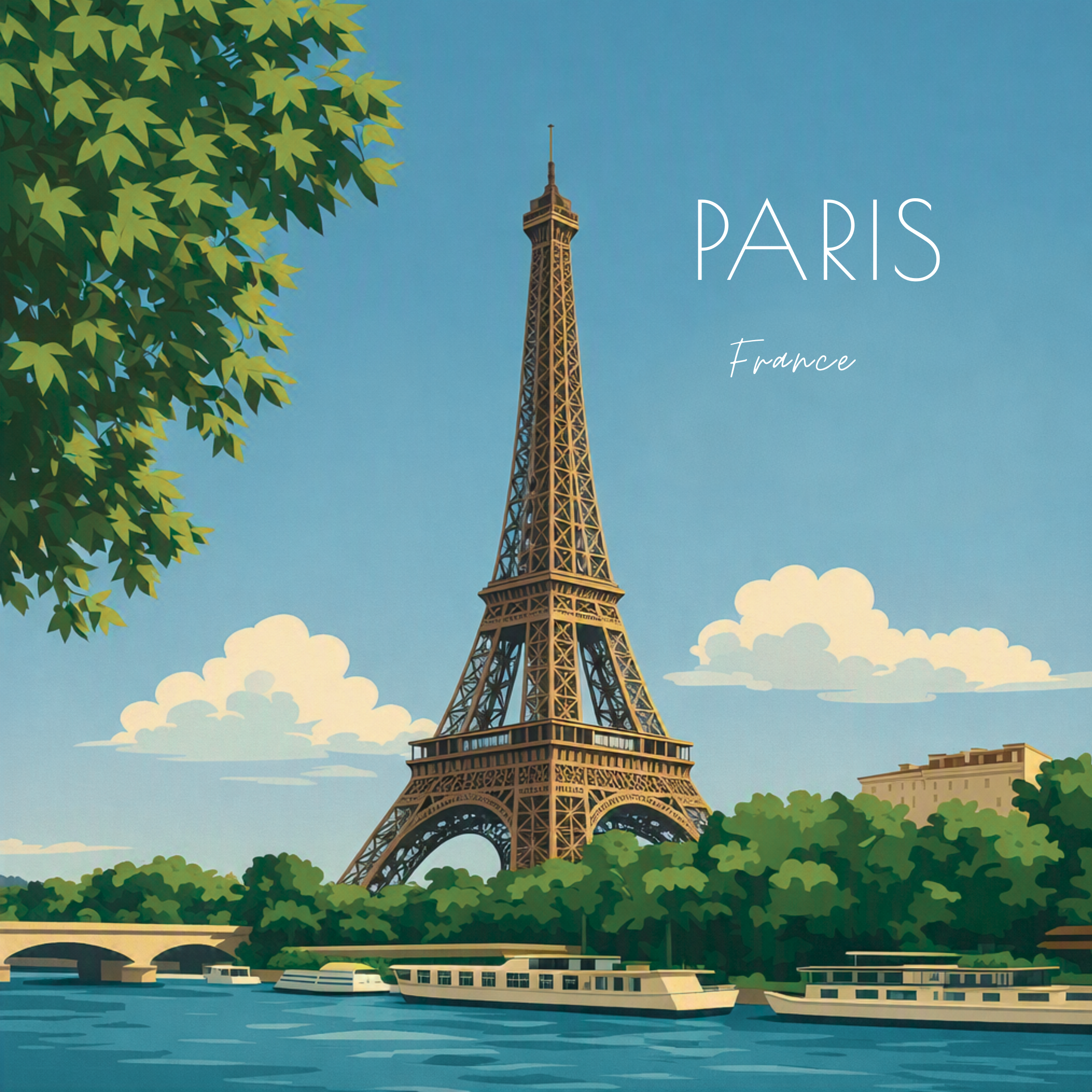 Travel Magnet - France- 2.5x2.5