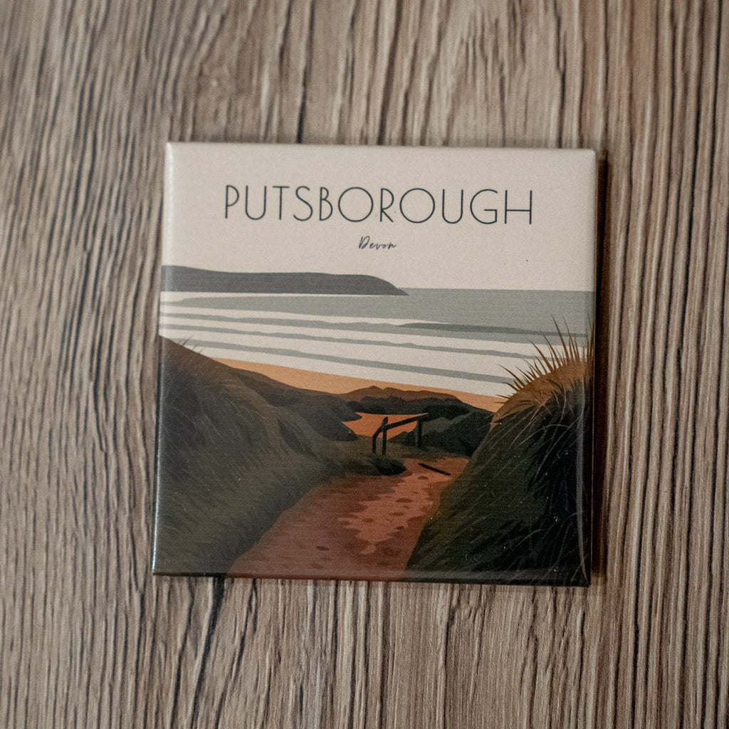 Travel Magnet - Putsborough, North Devon 2.5x2.5