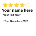 2.5” x 2.5” Square - Personalised Review Magnet