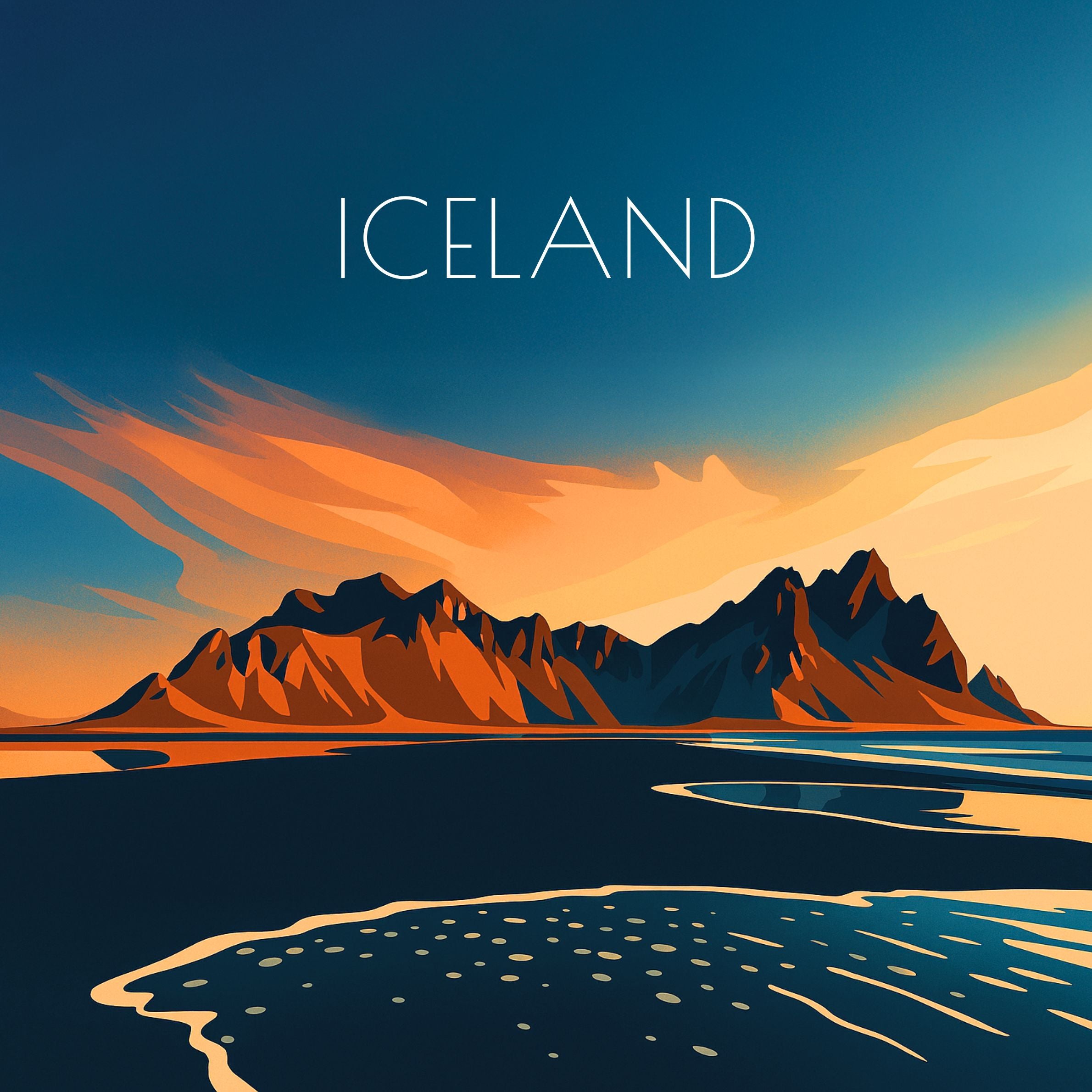 Travel Magnet - Iceland Collection - 2.5x2.5